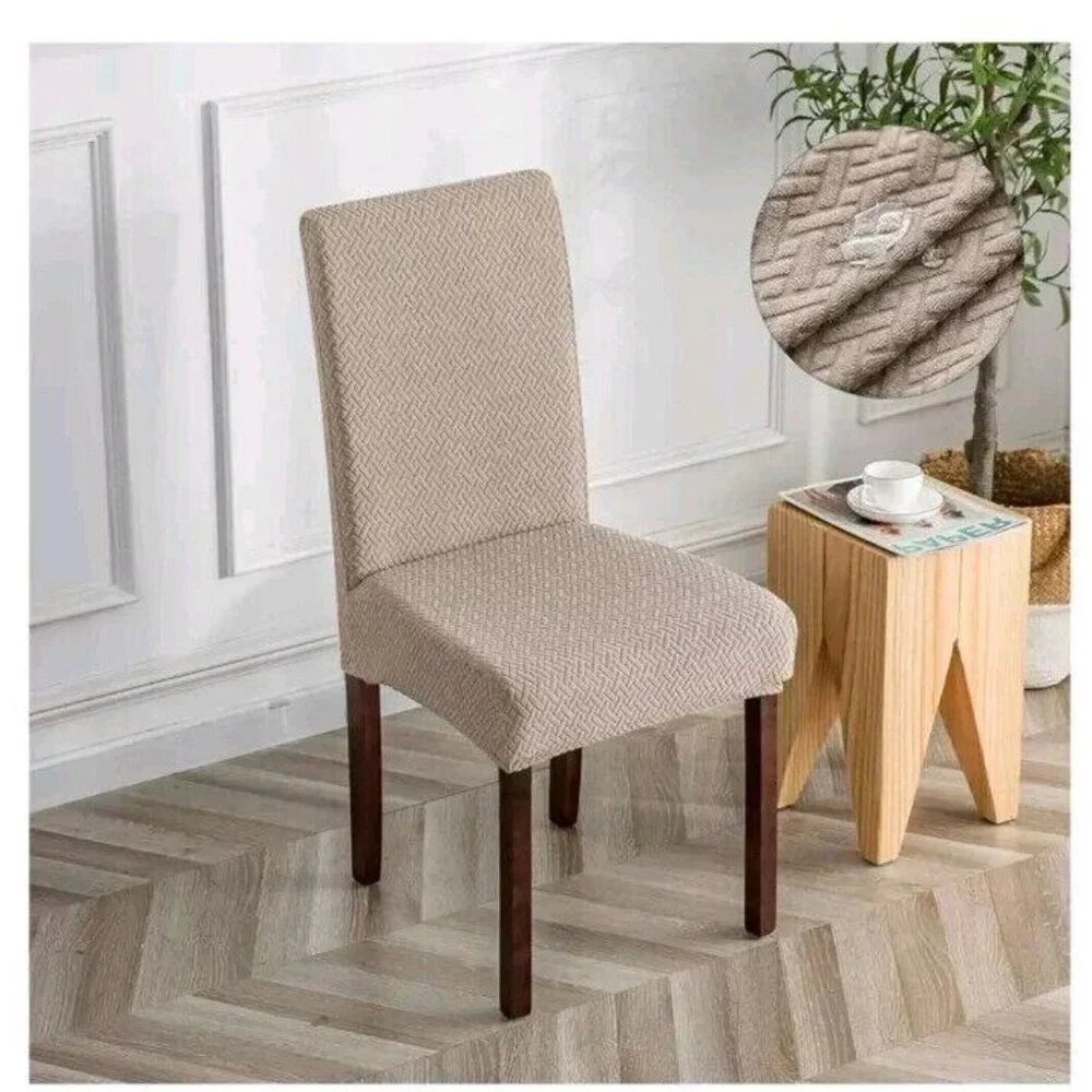 Waterproof Elastic Jacquard Parsons Chair Covers For Dining Room Chai